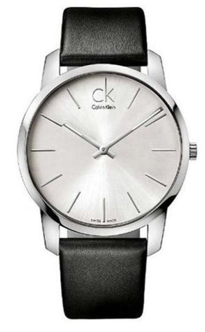Calvin Klein City White Dial Black Leather Strap Watch For Men - K2G211C6 Buy Now By Calvin Klein