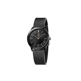 Calvin Klein Minimal Black Dial Black Mesh Bracelet Watch for Women - K3M22421 Buy Now By Calvin Klein