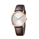 Calvin Klein Posh Silver Dial Brown Leather Strap Watch for Men - K8Q316G6 Buy Now By Calvin Klein