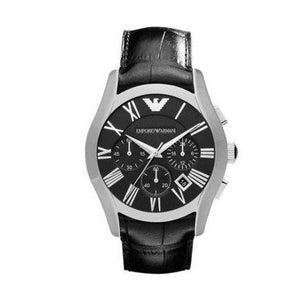 Emporio Armani Valente Chronograph Black Dial Black Leather Strap Watch For Men - AR1633 Buy Now By Emporio Armani