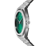 D1 Milano Ultra Thin Green Dial Silver Steel Strap Watch for Men - D1-UTBJ37 Authentic Buy Shop Now