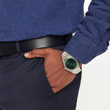 D1 Milano Ultra Thin Green Dial Silver Steel Strap Watch for Men - D1-UTBJ37 Authentic Buy Shop Now