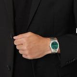 D1 Milano Ultra Thin Green Dial Silver Steel Strap Watch for Men - D1-UTBJ37 Authentic Buy Shop Now