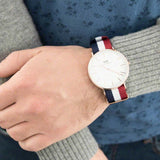 Daniel Wellington Classic Cambridge White Dial Two Tone NATO Strap Watch For Men - DW00100003 Buy Now By Daniel Wellington