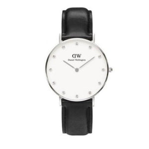 Daniel Wellington Classy Sheffield White Dial Black Leather Strap Watch For Women - DW00100080 Buy Now By Daniel Wellington