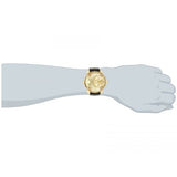 Diesel Mr Daddy Gold Dial Black Leather Strap Watch For Men - DZ7363 Buy Now By Diesel