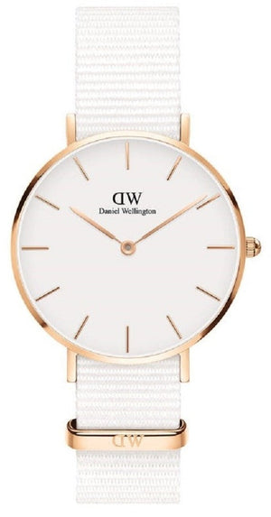Daniel Wellington Classic Petit Dover White Dial White Nylon Strap Watch For Women - DW001000311 Buy Now By Daniel Wellington
