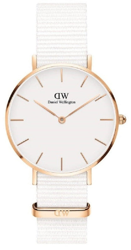 Daniel Wellington Classic Petit Dover White Dial White Nylon Strap Watch For Women - DW001000311 Buy Now By Daniel Wellington