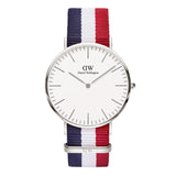 Daniel Wellington Classic Cambridge White Dial Two Tone Nylon Strap Watch For Men - DW00100017 Buy Now By Daniel Wellington