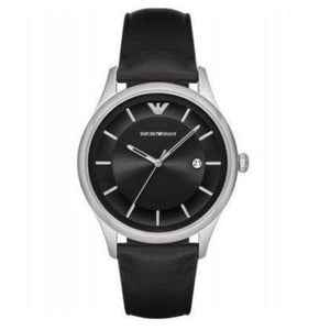 Emporio Armani Lambda Classic Quartz Black Dial Black Leather Strap Watch For Men - AR11020 Buy Now By Emporio Armani