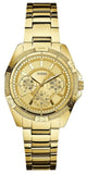 Guess Mini Phantom Diamonds Gold Dial Gold Steel Strap Watch for Women - W0235L5 Buy Now By Guess