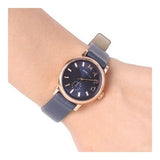 Marc Jacobs Baker Navy Blue Dial Blue Leather Strap Watch for Women - MBM1331 Buy Now By Marc Jacobs