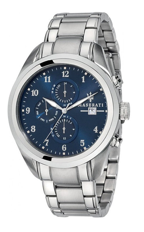 Maserati Traguardo Blue Dial Silver Steel Strap Watch For Men - R8853112505 Buy Now By Maserati