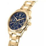 Maserati Competizione Chronograph Blue Dial Gold Steel Strap Watch For Men - R8853100026 Buy Now By Maserati