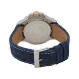Guess Rigor Analog Blue Dial Blue Denim Strap Watch For Men - W0040G6 Buy Now By Guess