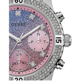 Guess Confetti Multicolored Dial Silver Steel Strap Watch For Women - W0774L1 Buy Now By Guess
