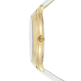 Michael Kors Slim Runway Quartz Gold Dial White Leather Strap Watch For Women - MK2389 Buy Now By Michael Kors