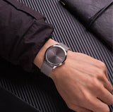 Calvin Klein Minimal Grey Dial Silver Mesh Bracelet Watch for Men - K3M211Y3 Buy Now By Calvin Klein