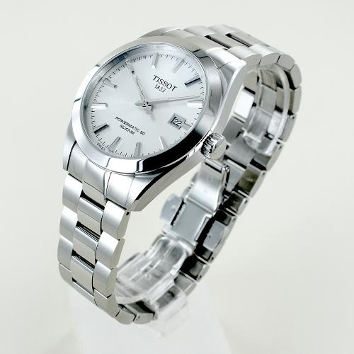Tissot Gentleman Powermatic 80 Silicium Silver Dial Silver Steel Strap Watch For Men - T127.407.11.031.00 Buy Now By Tissot