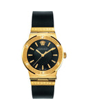 Versace Greca Black Dial Black Leather Strap Watch for Women - VEVH00320 Buy Now By Versace