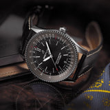 Breitling Automatic 41mm Black Dial Black Leather Strap Watch for Men - A17326241B1P1 Buy Now By Breitling
