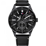 Tommy Hilfiger Austin Black Dial Black Leather Strap Watch for Men - 1791638 Buy Now By Tommy Hilfiger