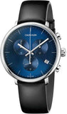 Calvin Klein Chronograph Blue Dial Black Leather Strap Watch for Men - K8Q371CN Buy Now By Calvin Klein