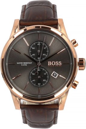 Hugo Boss Jet Grey Dial Brown Leather Strap Watch for Men - 1513281 Buy Now By Hugo Boss