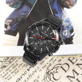 Tommy Hilfiger Mason Chronograph Black Dial Black Steel Strap Watch For Men - 1791935 Buy Now By Tommy Hilfiger