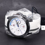 Tommy Hilfiger Aiden Chronograph White Dial White Rubber Strap Watch For Men - 1791862 Buy Now By Tommy Hilfiger