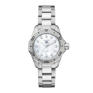 Tag Heuer Aquaracer Diamonds Mother of Pearl Dial Silver Steel Strap Watch for Women - WBD1414.BA0741 Buy Now By Tag Heuer