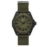 Tag Heuer Aquaracer Automatic Green Dial Khakhi Green Nylon Strap Watch for Men - WAY208E.FC8222 Buy Now By Tag Heuer