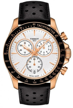 Tissot V8 Quartz Chronograph White Dial Black Rubber Strap Watch For Men - T106.417.36.031.00 Buy Now By Tissot