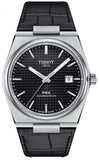 Tissot PRX Powermatic 80 Black Dial Black Leather Strap Watch for Men - T137.407.16.051.00