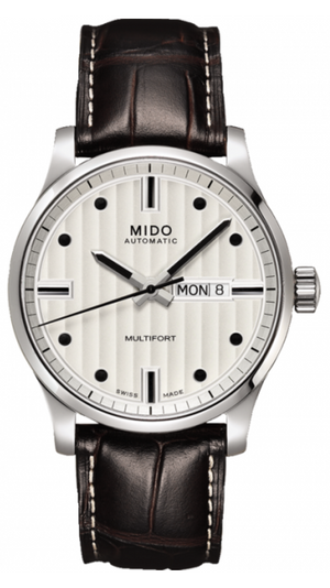 Mido Multifort Automatic Silver Dial Black Leather Strap Watch For Men - M005.430.16.031.80 Buy Now By Mido