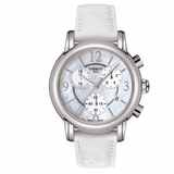 Tissot Dressport Chronograph Mother of Pearl Dial White Leather Strap Watch for Women - T050.217.17.117.00 Buy Now By Tissot