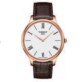 Tissot Tradition 5.5 White Dial Brown Leather Strap Watch for Men - T063.409.36.018.00 Buy Now By Tissot