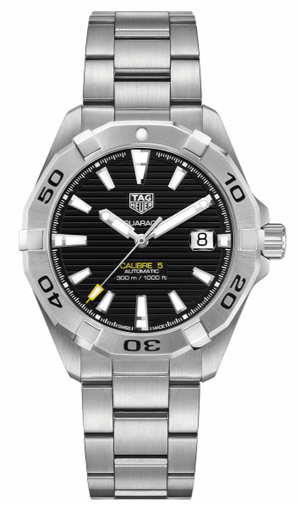 Tag Heuer Aquaracer Automatic Caliber 5 Black Dial Silver Steel Strap Watch for Men - WBD2110.BA0928 Buy Now By Tag Heuer