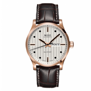 Mido Multifort Automatic Silver Dial Brown Leather Strap Watch For Men - M005.430.36.031.80 Buy Now By Mido