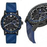 Burberry The City Sport Chronograph Black Dial Blue Rubber Strap Watch For Men - BU9807 Buy Now By Burberry