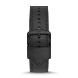 Fossil Bronson Chronograph Black Dial Black Leather Strap Watch for Men - FS5874 Buy Now By Fossil