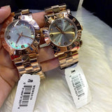 Marc Jacobs Amy Mother of Pearl Black Dial Rose Gold Steel Strap Watch for Women - MBM8610 Buy Now By Marc Jacobs