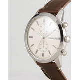 Fossil Townsman Chronograph White Dial Brown Leather Strap Watch for Men - FS5350 Buy Now By Fossil