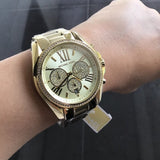 Michael Kors Bradshaw Quartz Gold Dial Gold Steel Strap Watch For Women - MK6538 Buy Now By Michael Kors
