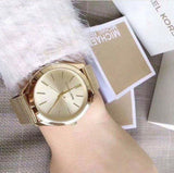 Michael Kors Slim Runway Champagne Dial Gold Mesh Bracelet Watch for Women - MK3282 Buy Now By Michael Kors