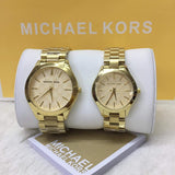Michael Kors Slim Runway Gold Dial Gold Steel Strap Watch for Women - MK3335 Buy Now By Michael Kors