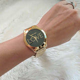 Michael Kors Slim Runway Black Dial Gold Steel Strap Watch for Women - MK3803 Buy Now By Michael Kors