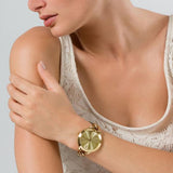 Michael Kors Runway Gold Dial Gold Steel Strap Watch for Women - MK3222 Buy Now By Michael Kors