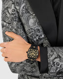 Philipp Plein Hexagon Phantom Black Dial Black Silicone Strap Watch For Men- PWPUA0224 Authentic Buy Shop Now