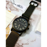 Emporio Armani Luigi Quartz Chronograph Black Dial Green Mesh Bracelet Watch For Men - AR11115 Buy Now By Emporio Armani